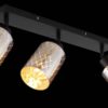 GLOBO Strahler Chrom mattschwarz klar Metall Glas B/H/L: ca. 9x22x66 cm E27 3 Brennstellen – Bild 4