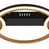 GLOBO LED-Deckenleuchte dunkelbraun Opal mattschwarz Metall Kunststoff B/H/L: ca. 30x7x58 cm 1 Brennstellen – Bild 2