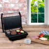 Kontaktgrill rot B/H/L: ca. 11,5x29,5x32,5 cm – Bild 2