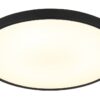 GLOBO Deckenleuchte mattschwarz Opal Kunststoff H/D: ca. 3,55x23 cm 1 Brennstellen GLOBO Deckenleuchte mattschwarz Opal Kunststoff H/D: ca. 3,55x23 cm 1 Brennstellen – Bild 2