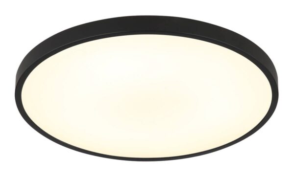 GLOBO Deckenleuchte mattschwarz Opal Kunststoff H/D: ca. 3,55x23 cm 1 Brennstellen GLOBO Deckenleuchte mattschwarz Opal Kunststoff H/D: ca. 3,55x23 cm 1 Brennstellen – Bild 2