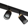 GLOBO Strahler mattschwarz Aluminium Metall B/H/T/L: ca. 12,5x15,5x53x53 cm GU10 4 Brennstellen – Bild 3