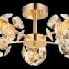 GLOBO Deckenleuchte gold klar Glas Metall H/D: ca. 22x50 cm 1 Brennstellen – Bild 4
