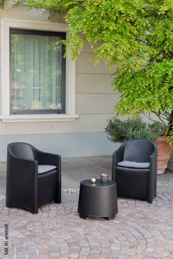 ProGarden Loungeset Luna anthrazit Kunststoff ProGarden Loungeset Luna anthrazit Kunststoff – Bild 4