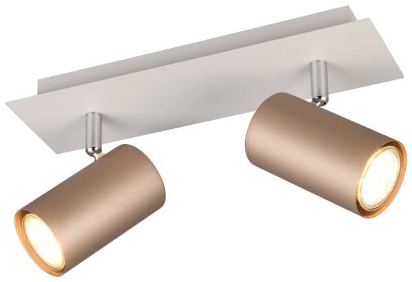 Reality Spot 2-flg. Marley kaffee Metall B/H/L: ca. 30x15x9 cm null 2 Brennstellen Reality Spot 2-flg. Marley kaffee Metall B/H/L: ca. 30x15x9 cm null 2 Brennstellen – Bild 3