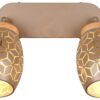 Reality Spot 2-flg. Bidar kaffee gold Metall B/H/L: ca. 28x27x12 cm E14 2 Brennstellen – Bild 3