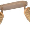 Reality Spot 2-flg. Bidar kaffee gold Metall B/H/L: ca. 28x27x12 cm E14 2 Brennstellen – Bild 4