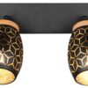 Reality Spot 4-flg. Bidar schwarz gold Metall B/H/L: ca. 74x27x12 cm E14 4 Brennstellen – Bild 3