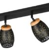 Reality Spot 4-flg. Bidar schwarz gold Metall B/H/L: ca. 74x27x12 cm E14 4 Brennstellen – Bild 4