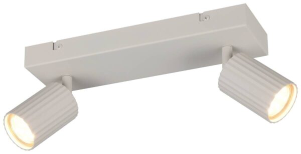 Reality Spot 2-flg. Soka grau Metall B/H/L: ca. 30x14,5x9 cm GU10 2 Brennstellen – Bild 4