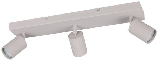 Reality Spot 3-flg. Soka grau Metall B/H/L: ca. 50x14,5x9 cm GU10 3 Brennstellen – Bild 2