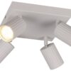 Reality Spot 4-flg. Soka grau Metall B/H/L: ca. 20x14,5x20 cm GU10 4 Brennstellen – Bild 2