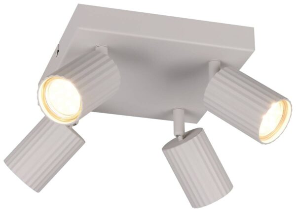 Reality Spot 4-flg. Soka grau Metall B/H/L: ca. 20x14,5x20 cm GU10 4 Brennstellen – Bild 2