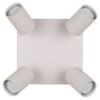 Reality Spot 4-flg. Soka grau Metall B/H/L: ca. 20x14,5x20 cm GU10 4 Brennstellen – Bild 3