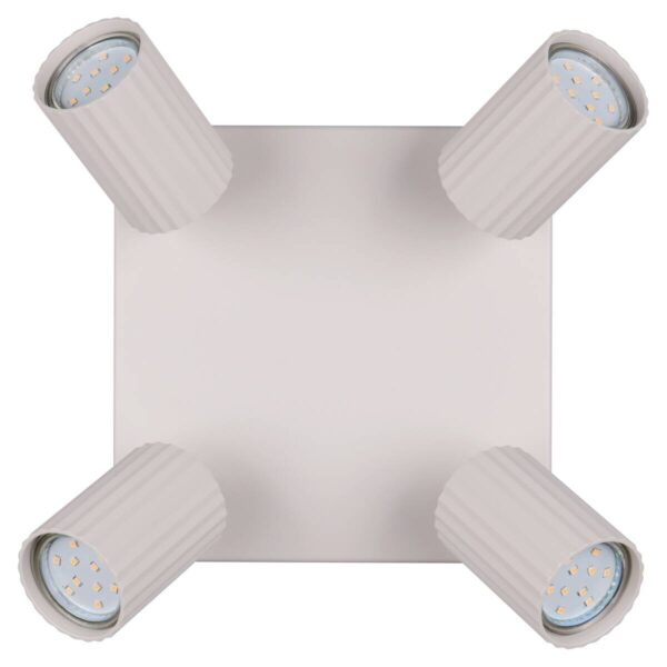 Reality Spot 4-flg. Soka grau Metall B/H/L: ca. 20x14,5x20 cm GU10 4 Brennstellen – Bild 3