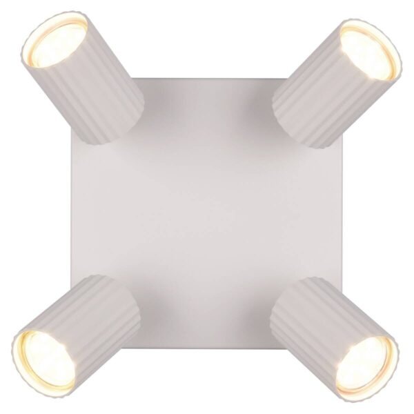 Reality Spot 4-flg. Soka grau Metall B/H/L: ca. 20x14,5x20 cm GU10 4 Brennstellen – Bild 4