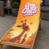 Strandtuch orange Polyester B/L: ca. 75x190 cm – Bild 3