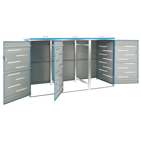 vidaXL Mülltonnenbox blau B/H/T: ca. 207x112,5x77,5 cm vidaXL Mülltonnenbox blau B/H/T: ca. 207x112,5x77,5 cm – Bild 4