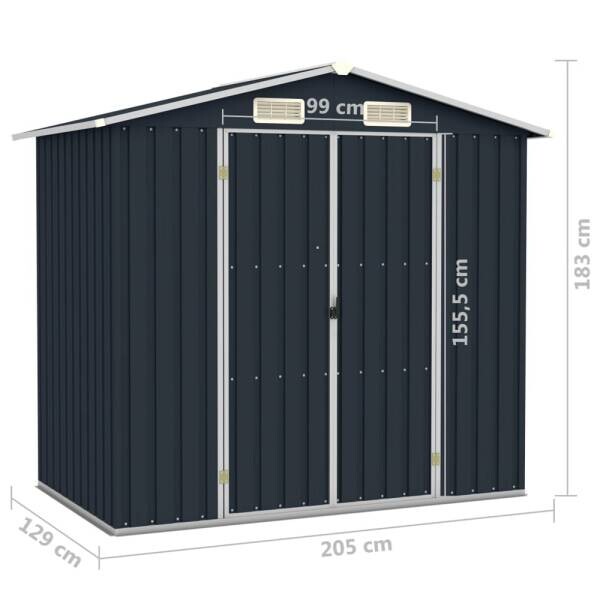 vidaXL Gerätehaus anthrazit B/H: ca. 205x183 cm vidaXL Gerätehaus anthrazit B/H: ca. 205x183 cm – Bild 3