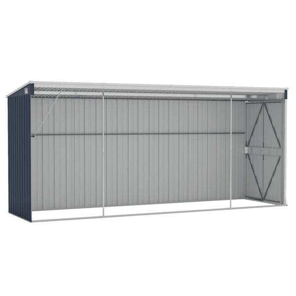 vidaXL Gartenhaus anthrazit B/H/T: ca. 118x178x382 cm – Bild 2