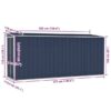 vidaXL Gartenhaus anthrazit B/H/T: ca. 118x178x382 cm – Bild 3