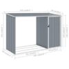 vidaXL Gerätehaus grau B/H: ca. 245x159 cm vidaXL Gerätehaus grau B/H: ca. 245x159 cm – Bild 2