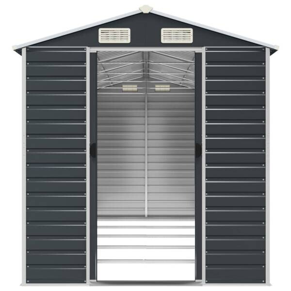 vidaXL Gartenhaus anthrazit B/H/T: ca. 191x198x470 cm vidaXL Gartenhaus anthrazit B/H/T: ca. 191x198x470 cm – Bild 5