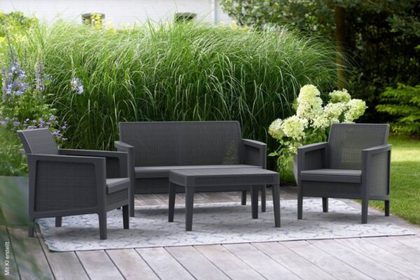 Jardin Gartensitzgruppe Atlas Graphit Kunststoff – Bild 3