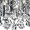 Searchlight Deckenleuchte Hanna transparent Chrom Glas Stahl B/H/L/D: ca. 35x17,5x35x35 cm G9 4 Brennstellen – Bild 2