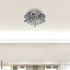 Searchlight Deckenleuchte Hanna transparent Chrom Glas Stahl B/H/L/D: ca. 35x17,5x35x35 cm G9 4 Brennstellen – Bild 3