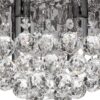 Searchlight Deckenleuchte Hanna Chrom transparent Glas Stahl B/H/L/D: ca. 35x17,5x35x35 cm G9 4 Brennstellen – Bild 3