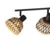 Searchlight Strahler Lance schwarz Stahl Bambus B/H/L: ca. 13x22x94 cm E14 4 Brennstellen – Bild 3