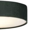 Searchlight Deckenleuchte Drum grün Samt Stahl B/H/L/D: ca. 50x10x50x50 cm E27 3 Brennstellen – Bild 3