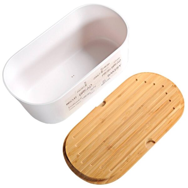 Kesper Brotbox weiß Bambus B/H/L: ca. 20x4,5x34 cm Kesper Brotbox weiß Bambus B/H/L: ca. 20x4,5x34 cm – Bild 4