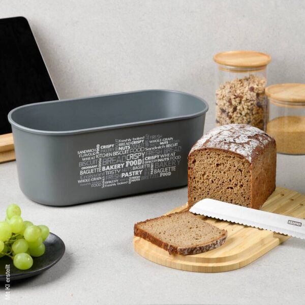 Kesper Brotbox grau Kunststoff B/H/L: ca. 20x14,5x34 cm Kesper Brotbox grau Kunststoff B/H/L: ca. 20x14,5x34 cm – Bild 3