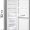 Gorenje Kühl-/Gefrierkombination RK418DPS4 Edelstahl B/H/T: ca. 55x180x55,7 cm – Bild 3