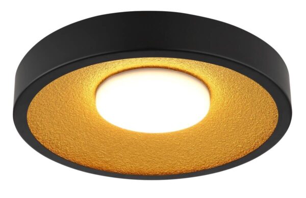 GLOBO Deckenventilator schwarz gold Kunststoff Metall B/H/L: ca. 11x42,5x42,5 cm – Bild 2