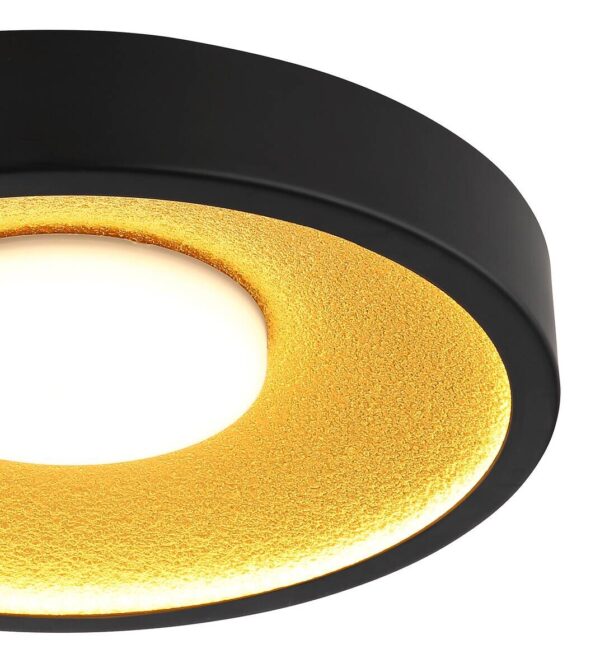 GLOBO Deckenventilator schwarz gold Kunststoff Metall B/H/L: ca. 11x42,5x42,5 cm – Bild 3