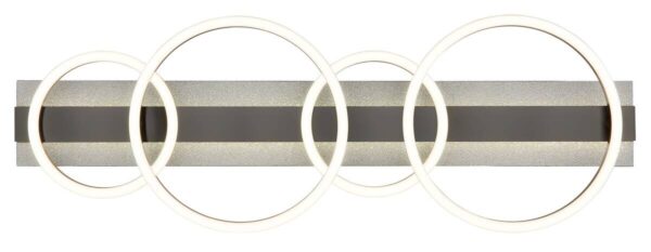 GLOBO Deckenleuchte schwarz Kunststoff Edelstahl Metall B/H/L: ca. 10,5x89,5x32 cm – Bild 4