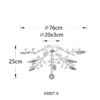 GLOBO Deckenventilator schwarz Metall B/H/L: ca. 65x20x65 cm GLOBO Deckenventilator schwarz Metall B/H/L: ca. 65x20x65 cm – Bild 4