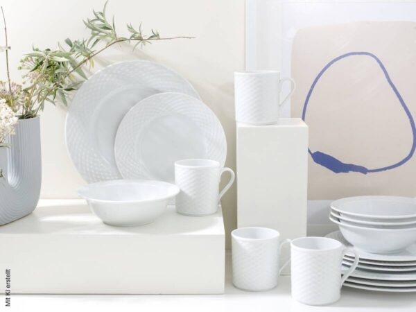 CreaTable Kombiservice Polo weiß Porzellan 16 tlg. – Bild 5