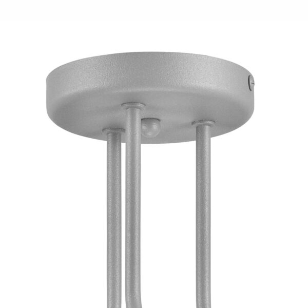 Lamkur Deckenleuchte silber Stahl B/H/L: ca. 34x38x38 cm 3 Brennstellen – Bild 2
