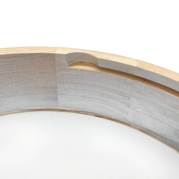 Lamkur Deckenleuchte weiß hellbraun Holz Glas B/H/L: ca. 48,5x12x48,5 cm 3 Brennstellen – Bild 2