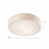 Lamkur Deckenleuchte Eveline weiß Glas Holz B/H/L: ca. 38,5x12x38,5 cm 2 Brennstellen – Bild 4