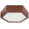 Lamkur Deckenleuchte rustikal Holz Glas B/H/L: ca. 33x12x33 cm 1 Brennstellen – Bild 4