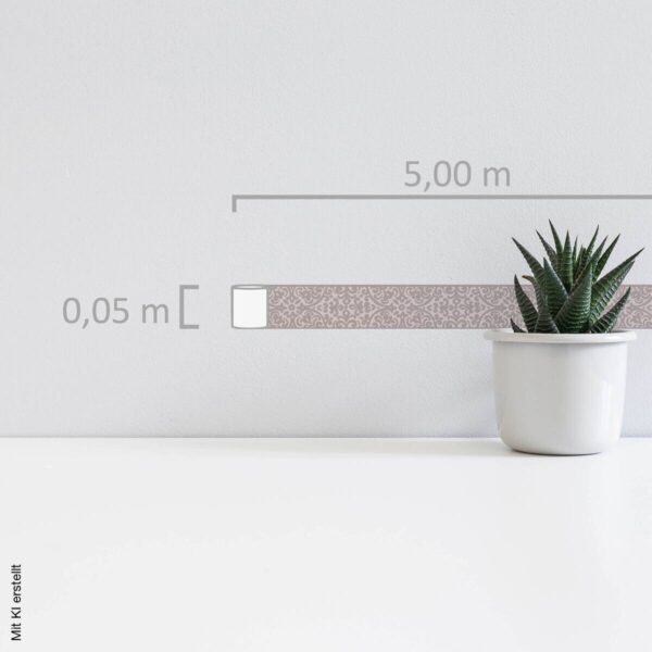 A.S.Creation Bordüre grau braun beige B/H/D: ca. 5x500x5,5 cm – Bild 2