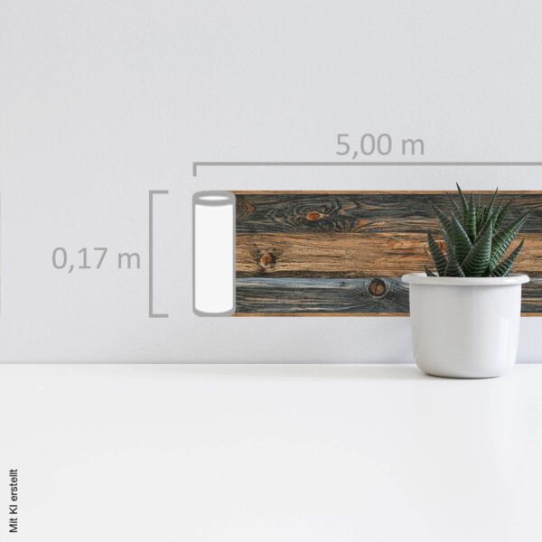 A.S.Creation Bordüre braun beige grau B/H/D: ca. 17x500x5,5 cm – Bild 2