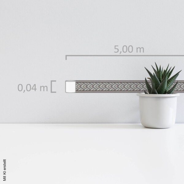 A.S.Creation Bordüre silber beige B/H/D: ca. 4x500x7 cm – Bild 3