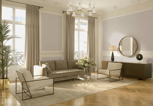 A.S.Creation Vliestapete creme beige B/H/D: ca. 53x1005x9,1 cm – Bild 3