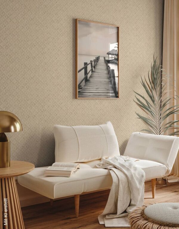A.S.Creation Vliestapete beige gold B/H/D: ca. 53x1005x9,3 cm – Bild 4